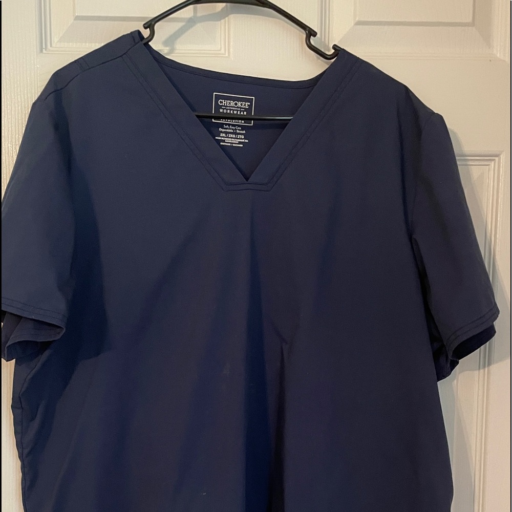 Cherokee Workwear Navy Scrub SET Top 2XL/Pants XL